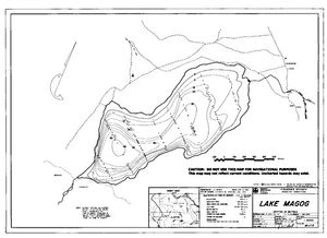 Contour map for Lake Magog, British Columbia