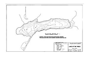 Contour map for LAKE OF THE TREES, British Columbia
