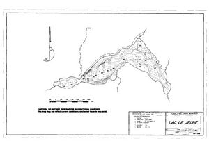 Contour map for LAC LE JEUNE, British Columbia