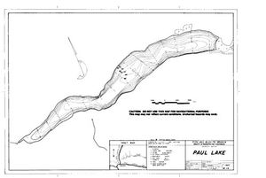 Contour map for PAUL LAKE, British Columbia