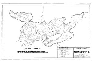 Contour map for MUDZENCHOOT LAKE, British Columbia