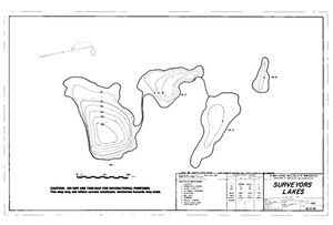 Contour map for Surveyors Lakes, British Columbia