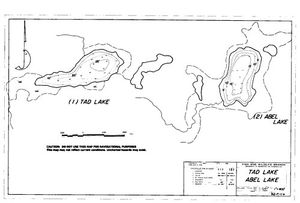 Contour map for TAD LAKE, British Columbia