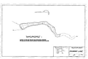Contour map for SHUMWAY LAKE, British Columbia