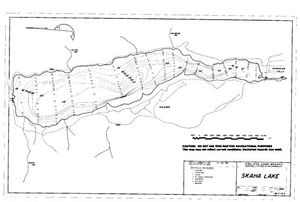 Contour map for Okanagan River, British Columbia