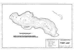 Contour map for Tyhee Creek, British Columbia