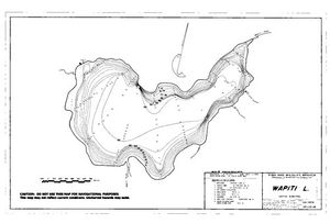 Contour map for WAPITI LAKE, British Columbia