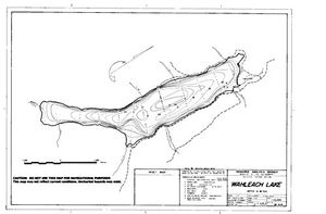 Contour map for WAHLEACH LAKE, British Columbia