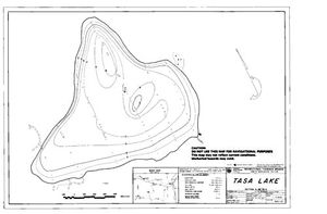 Contour map for TASA LAKE, British Columbia