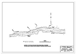 Contour map for FRANCOIS LAKE, British Columbia