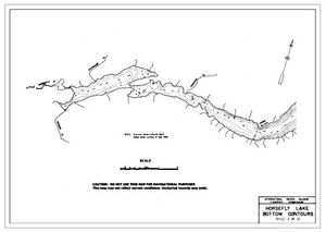 Contour map for HORSEFLY LAKE, British Columbia
