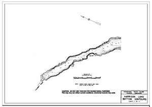 Contour map for HARRISON LAKE, British Columbia