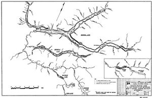 Contour map for QUESNEL LAKE, British Columbia