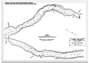 Contour map for Takla Lake, British Columbia