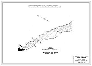 Contour map for Takla Lake, British Columbia