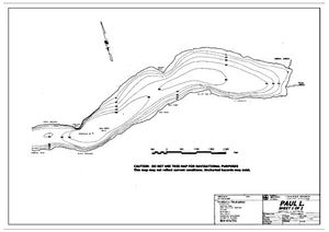 Contour map for PAUL LAKE, British Columbia
