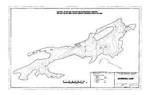 Contour map for CAVERHILL LAKE, British Columbia