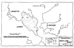 Contour map for BIRCH LAKE, British Columbia