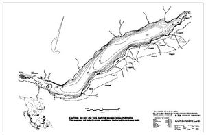 Contour map for EAST BARRIERE LAKE, British Columbia