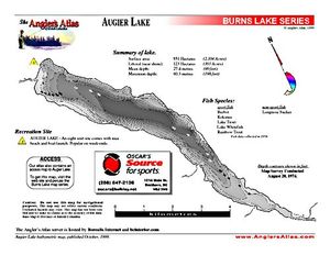 Shaded Contour map for Pinkut Creek, British Columbia