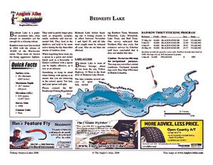 Shaded Contour map for BEDNESTI LAKE, British Columbia