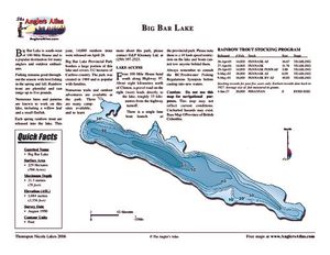 Shaded Contour map for BIG BAR LAKE, British Columbia