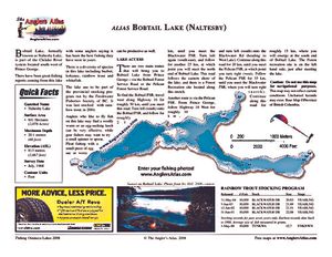 Shaded Contour map for NALTESBY LAKE, British Columbia