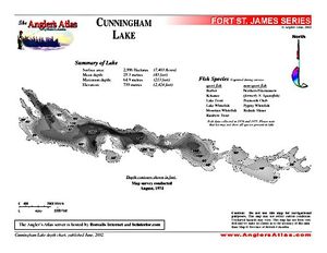 Shaded Contour map for CUNNINGHAM LAKE, British Columbia