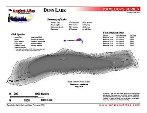 Shaded Contour map for DUNN LAKE, British Columbia