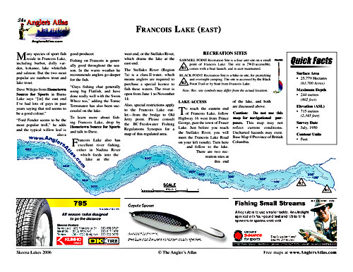Francois Lake Depth Chart