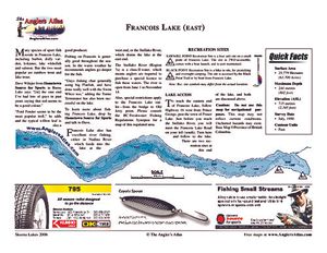 Shaded Contour map for FRANCOIS LAKE, British Columbia