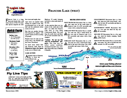 Francois Lake Depth Chart