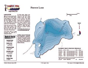 Shaded Contour map for FRENCH LAKE, British Columbia
