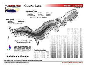 Shaded Contour map for GLIMPSE LAKE, British Columbia