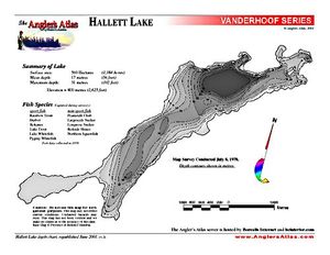 Shaded Contour map for HALLETT LAKE, British Columbia