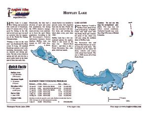 Shaded Contour map for HEFFLEY LAKE, British Columbia