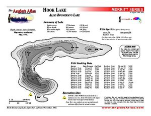Shaded Contour map for HOOK LAKE, British Columbia