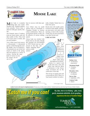 Shaded Contour map for MOOSE LAKE, British Columbia
