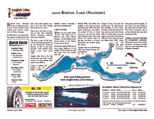 Shaded Contour map for NALTESBY LAKE, British Columbia