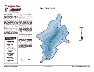 Shaded Contour map for SUCCOUR LAKE, British Columbia