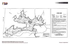 Contour map for Aylen Lake, Ontario