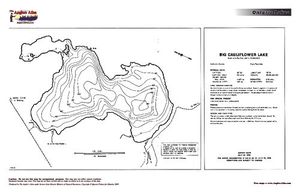Contour map for Big Cauliflower Lake, Ontario