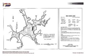 Contour map for Big Hawk Lake, Ontario