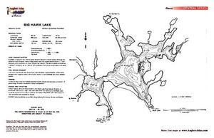 Shaded Contour map for Big Hawk Lake, Ontario