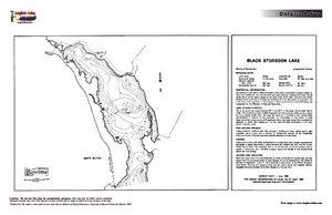 Contour map for Black Sturgeon Lake, Ontario