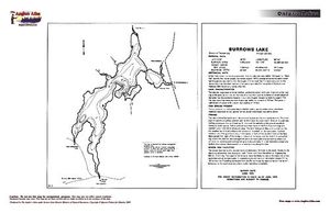 Contour map for Burrows Lake, Ontario