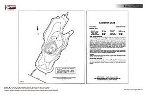 Contour map for Cameron, Ontario