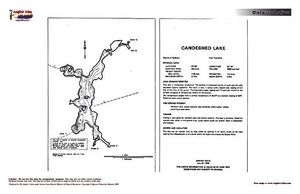 Contour map for Canoeshed Lake, Ontario