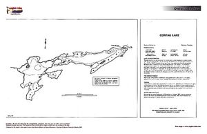 Contour map for Contau Lake, Ontario