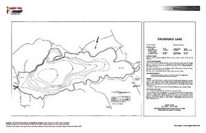 Contour map for Dalhousie Lake, Ontario